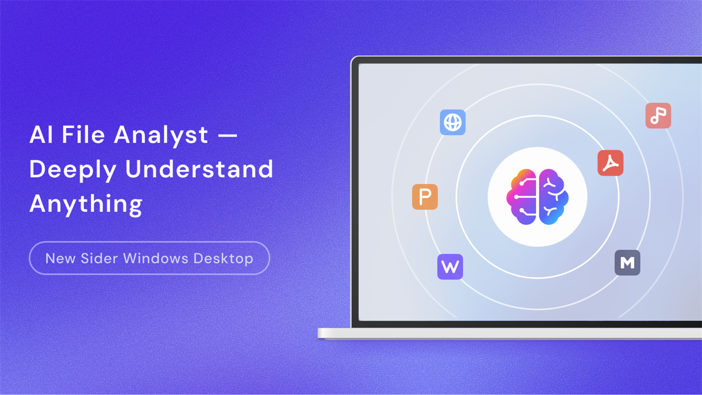 #1. Sider: AI File Analyst — Deeply Understand Anything (Windows) By: Vidline Inc.