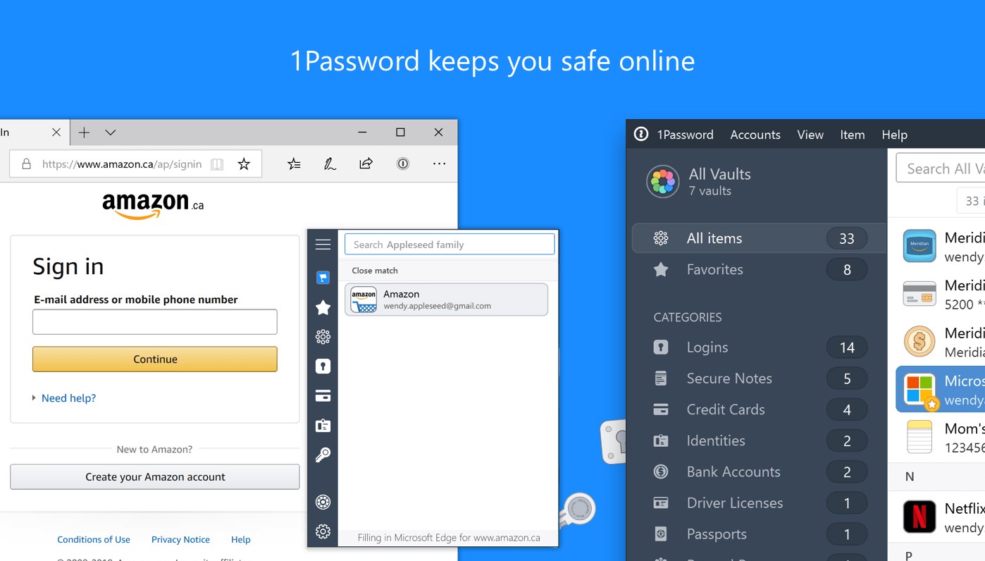 keyboard shortcut for 1password browser extension