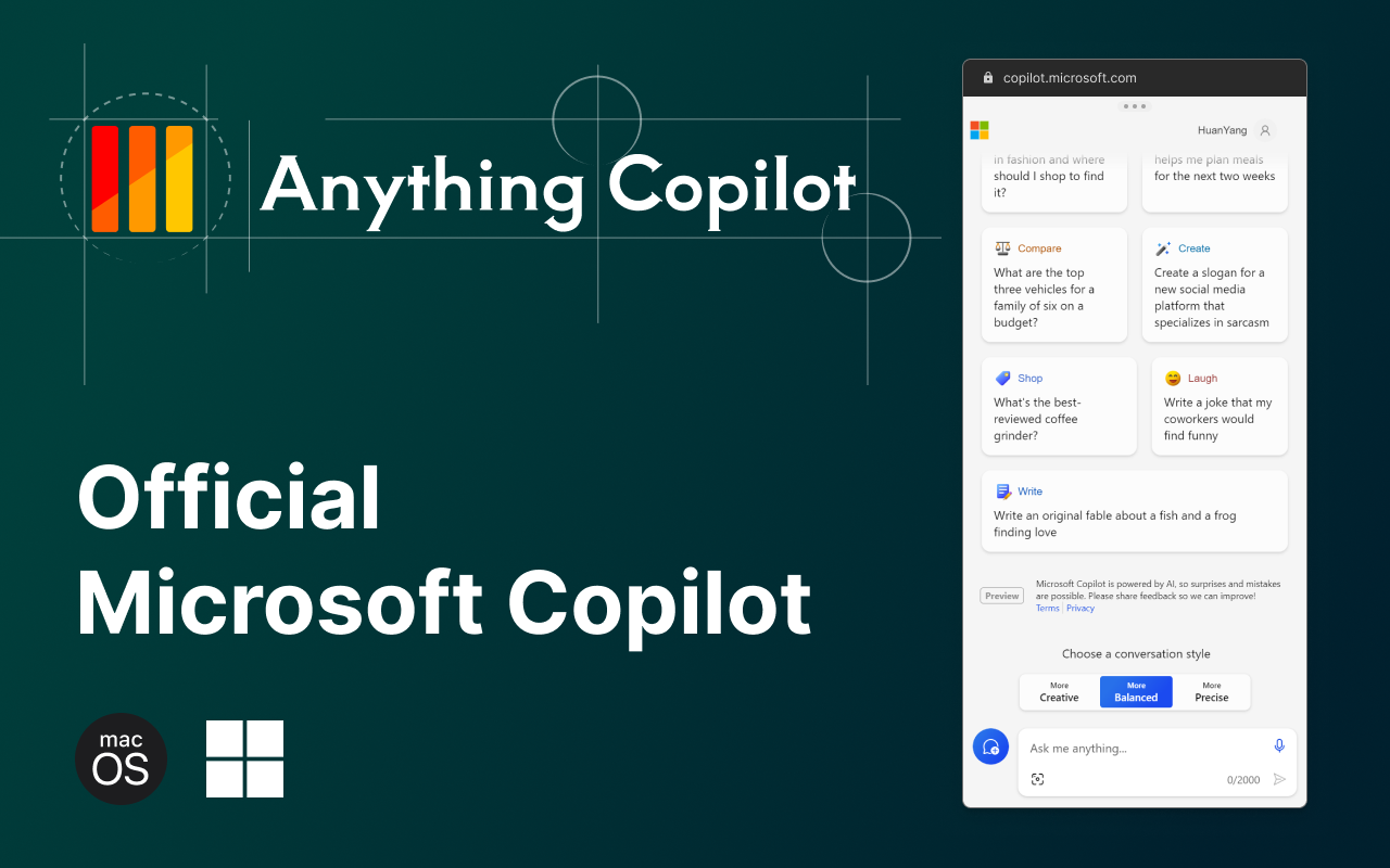 Anything Copilot - Any AI Copilot, Unlimited, Privacy, No Account Needed