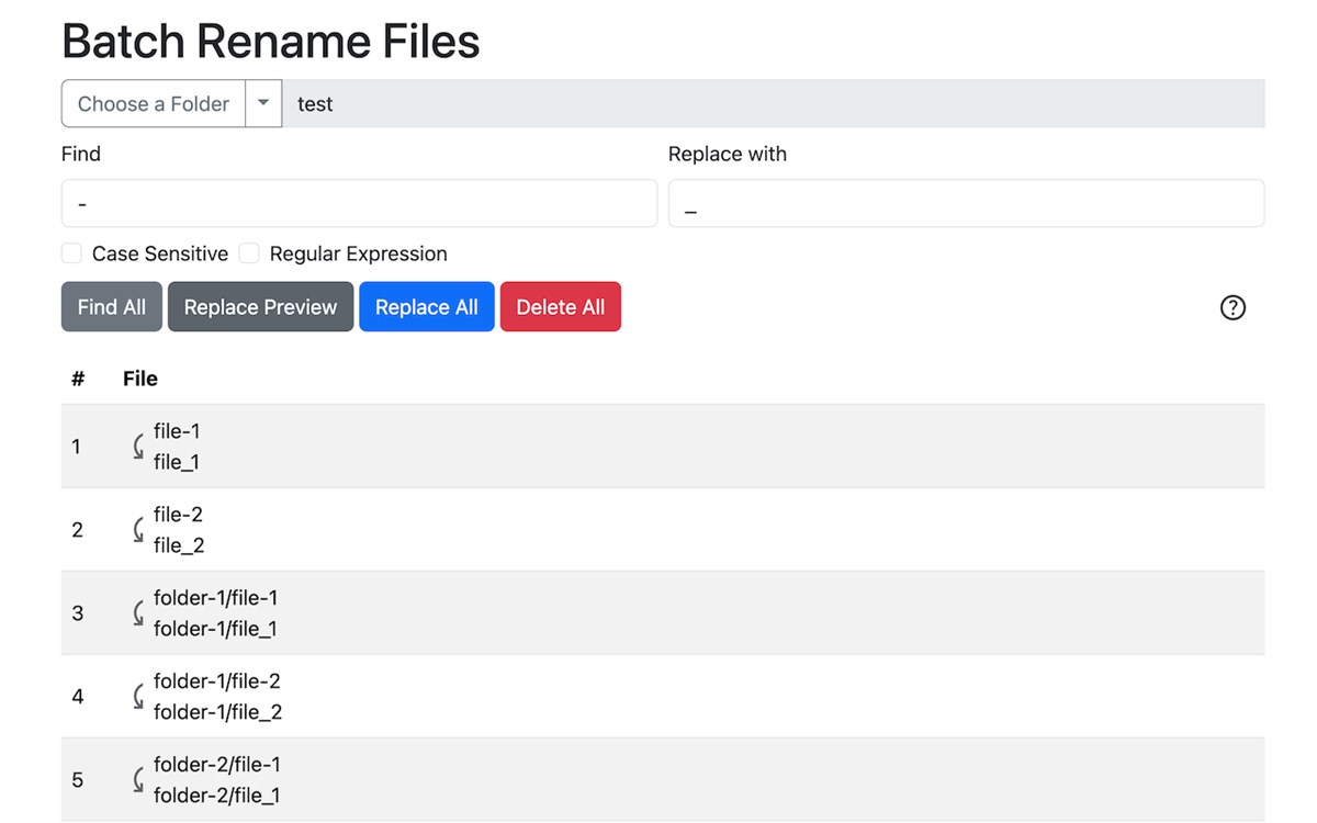 Batch Rename Files - Edge add-on