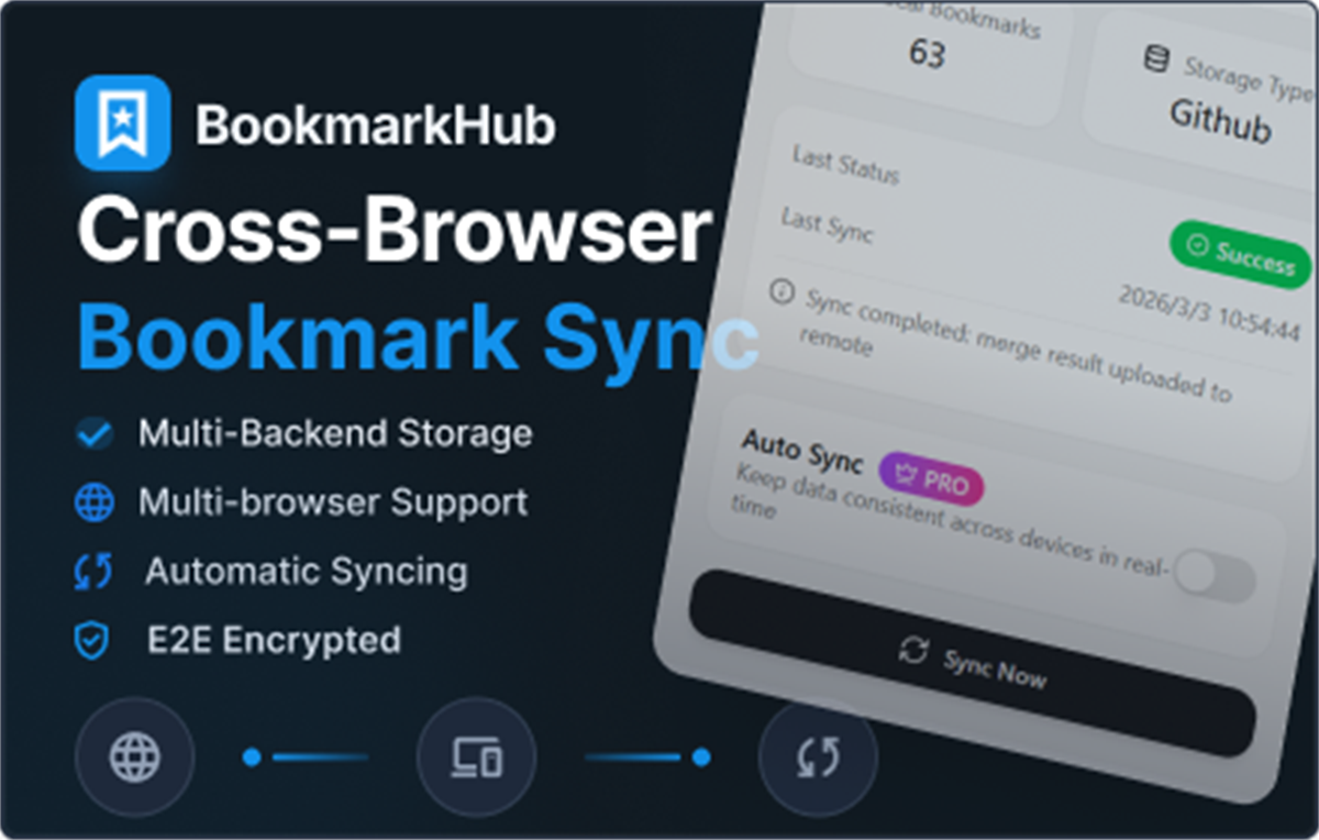 BookmarkHub - sync bookmarks