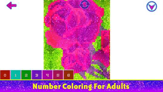 Flowers Glitter Color By Number: Pixel Art, Sandbox Coloring screenshot 3