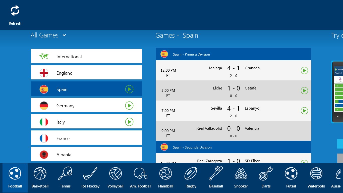 SofaScore LiveScore Live sports results and scores for Windows 10