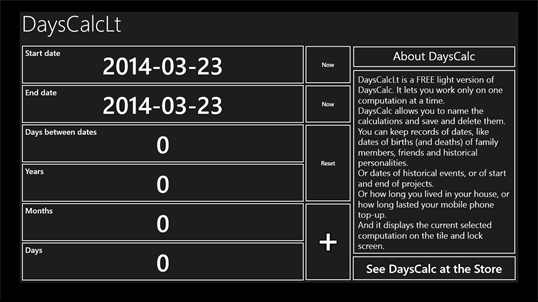 DaysCalcLt screenshot 1