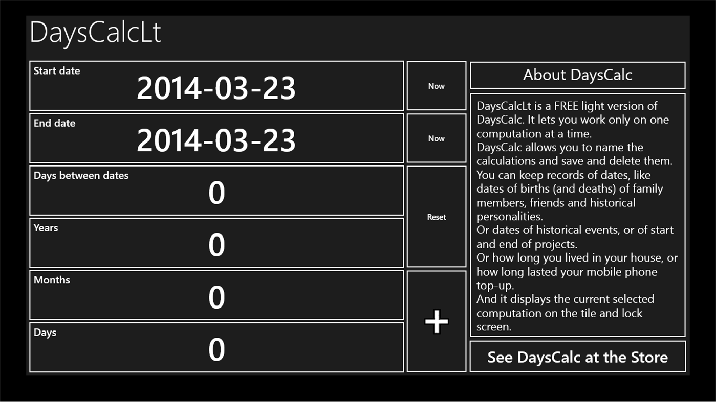 #1. DaysCalcLt (Windows) 来自: ‪Dalasoft Limited‬