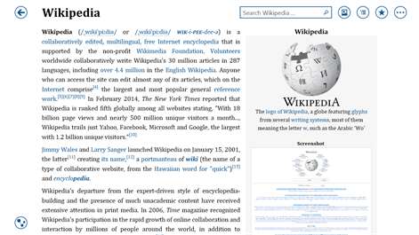 Bing Wikipedia Browser Screenshots 1