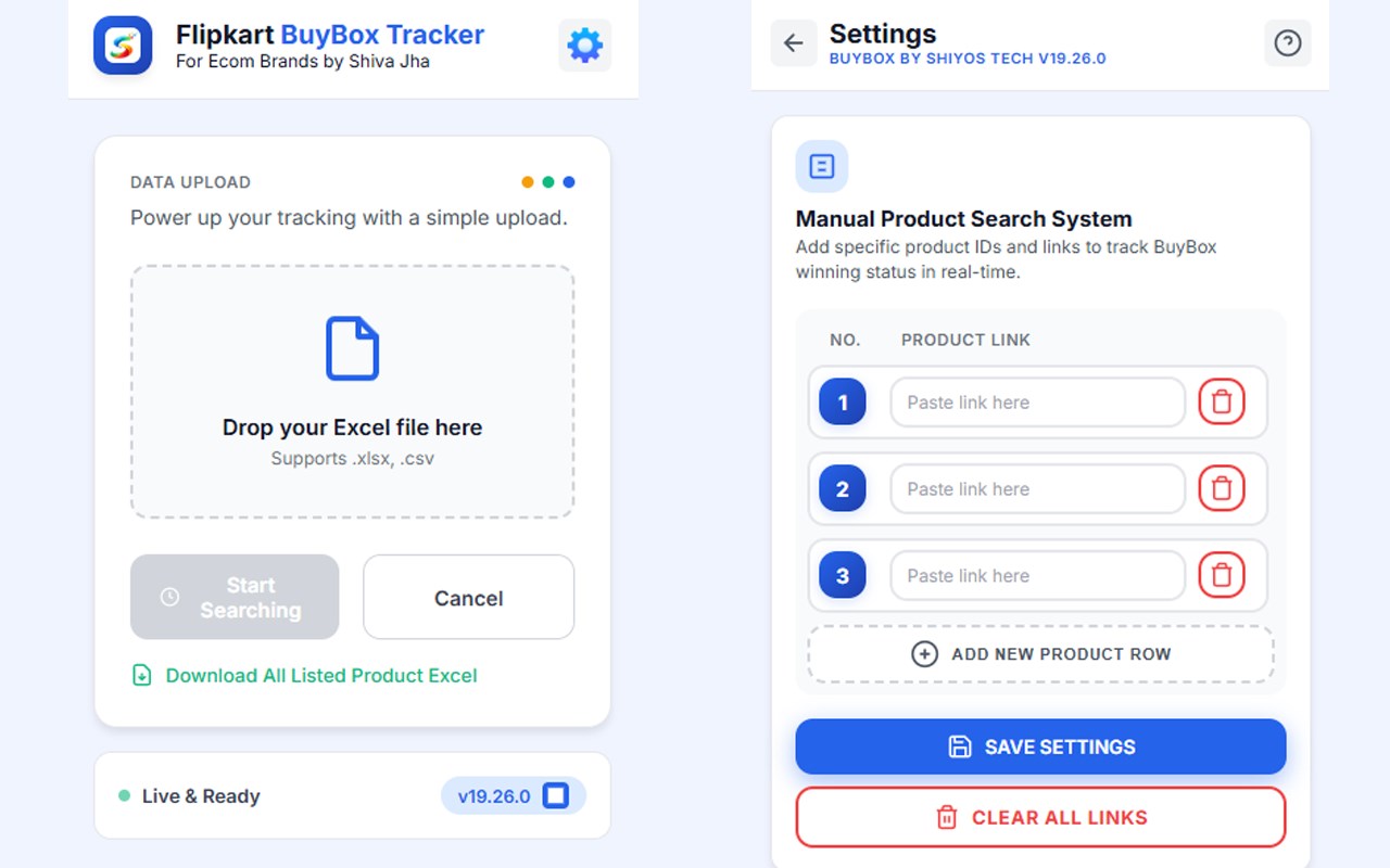 Flipkart BuyBox Tracker (Live or Not Live Checker)