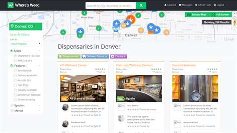 Wheres Weed marijuana dispensary locator Screenshots 1