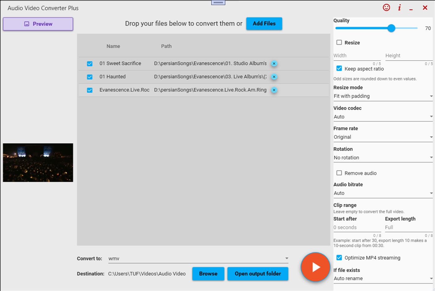 Audio Video Converter Plus screenshot 1