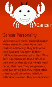 Cancer Personality screenshot 2