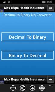 Decimal to Binary No Converter screenshot 1