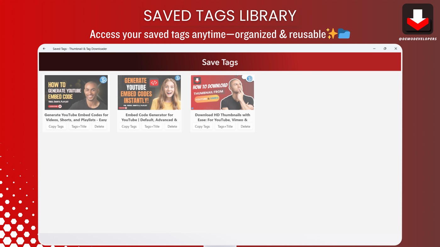 #5. Thumbnail & Tag Downloader (Windows) 由: Demo Developers