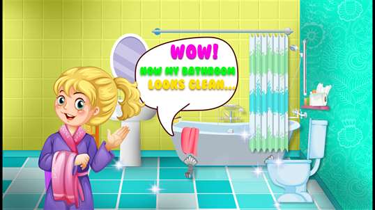 Princess Bathroom Clean up - Toilet Games for Kids screenshot 3