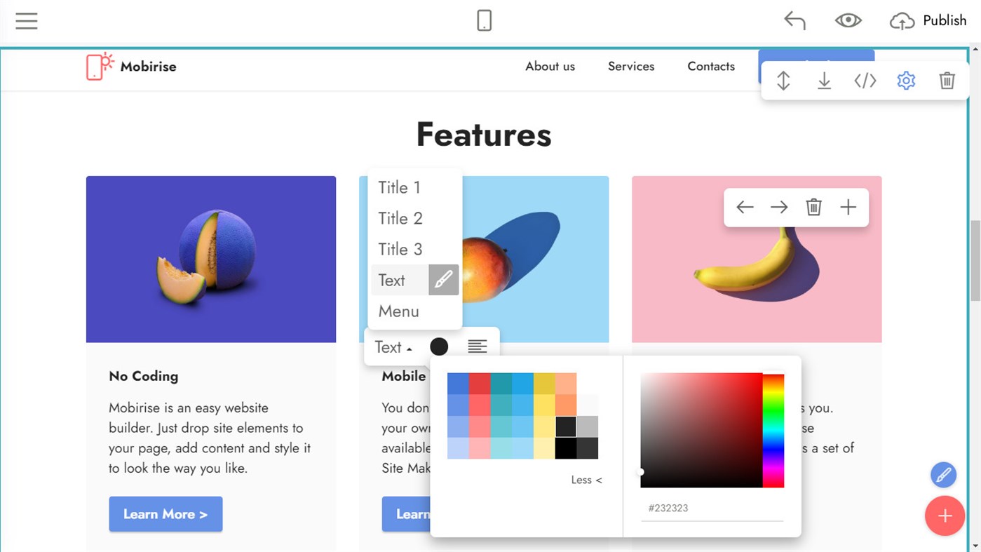 #4. Mobirise Website Builder (Windows) โดย: Mobirise