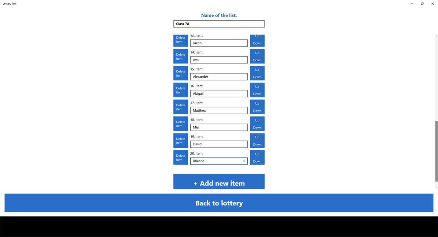 #2. Lottery lists (Windows) Av: Rantusoft