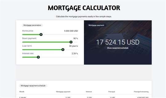 Mortgage Calculator + screenshot 1