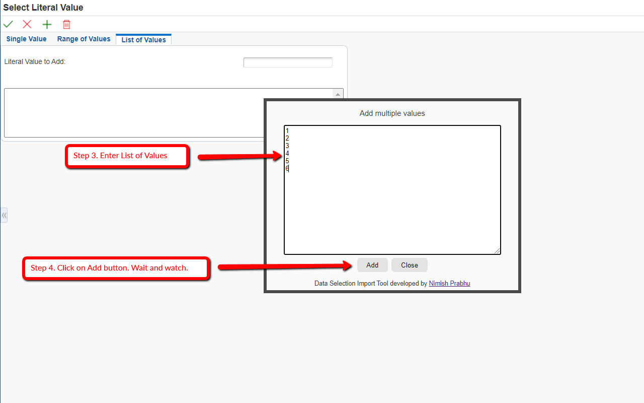 jde data selection import tool