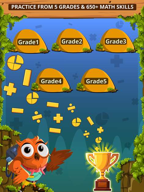 Math Games for Kids Grade 1 to 5 - Addition Subtraction Multiplication Numbers Fractions Geometry Measurement Practice with Mathaly Screenshots 1