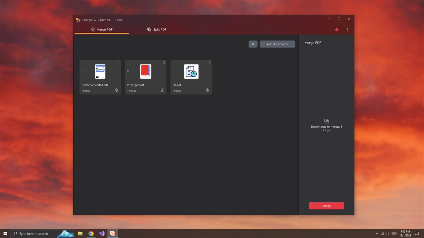 #2. Merge & Split PDF Tool (Windows) Podle: Roxy
