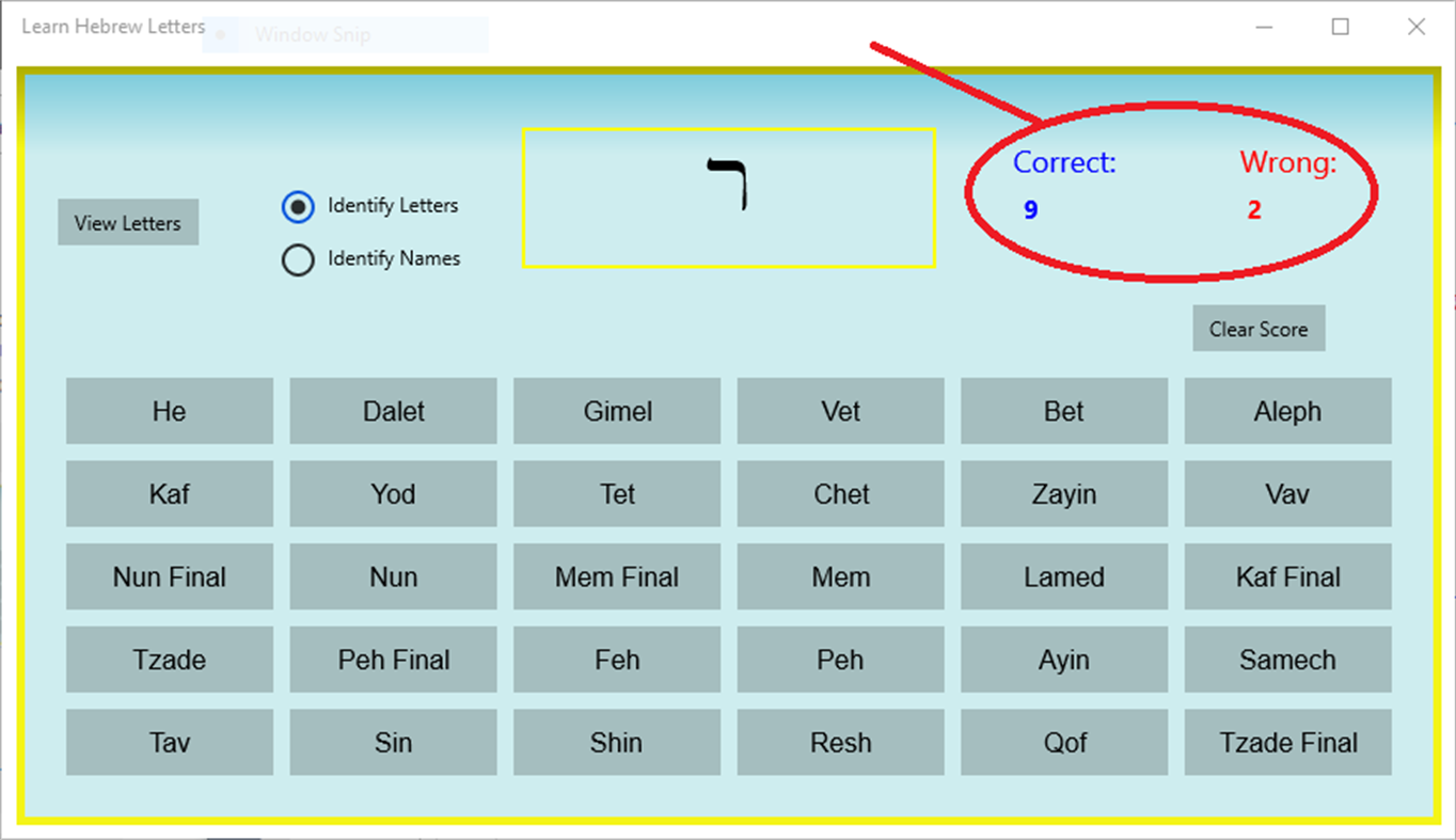 #3. Learn Hebrew Letters (Windows) De: Blue Aero