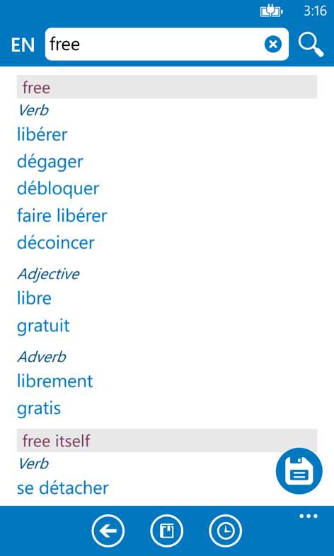 French English dictionary ProDict Screenshots 2
