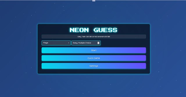 NeonGuess screenshot 1