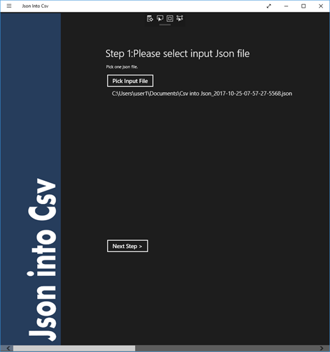 Json Into Csv file Screenshots 1