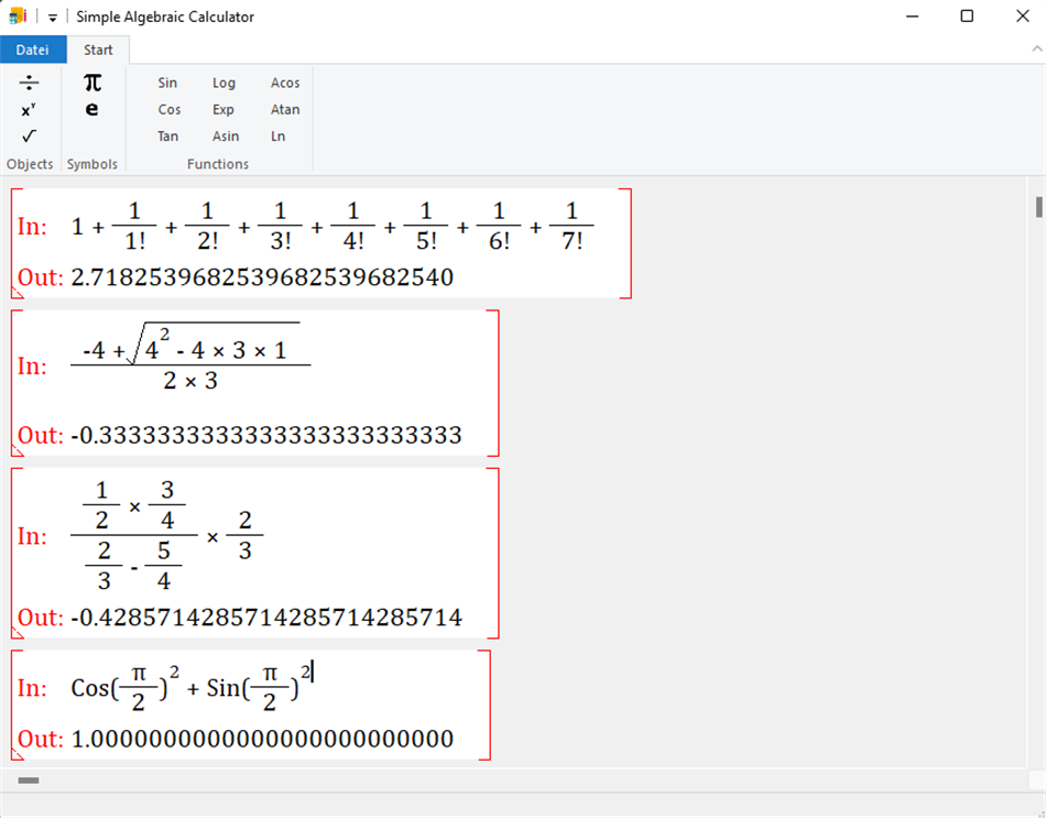 Simple Algebraic Calculator (Windows) بواسطة: REZEK für Computerspiele
