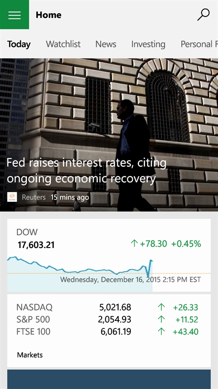 Windows 10 In-Depth: MSN Money app | On MSFT