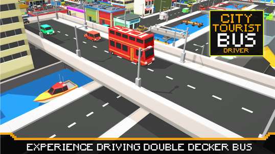 City Tourist Bus Driver - Blocky World Roads Drive screenshot 4