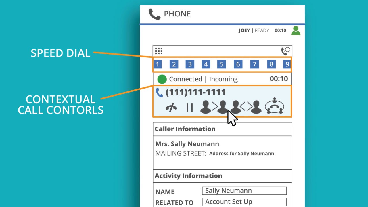 Snapshot 1 of CTI for Microsoft Dynamics and Avaya