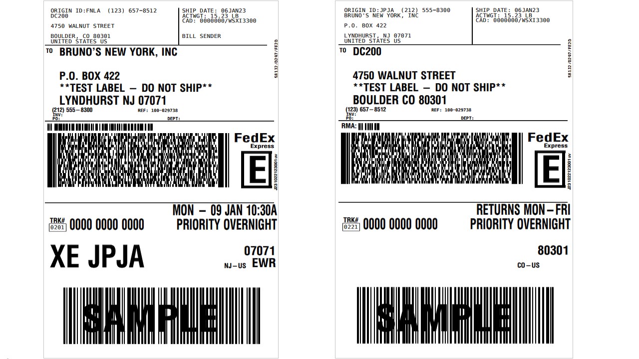 Parcel and freight carrier integration & label printing for omni