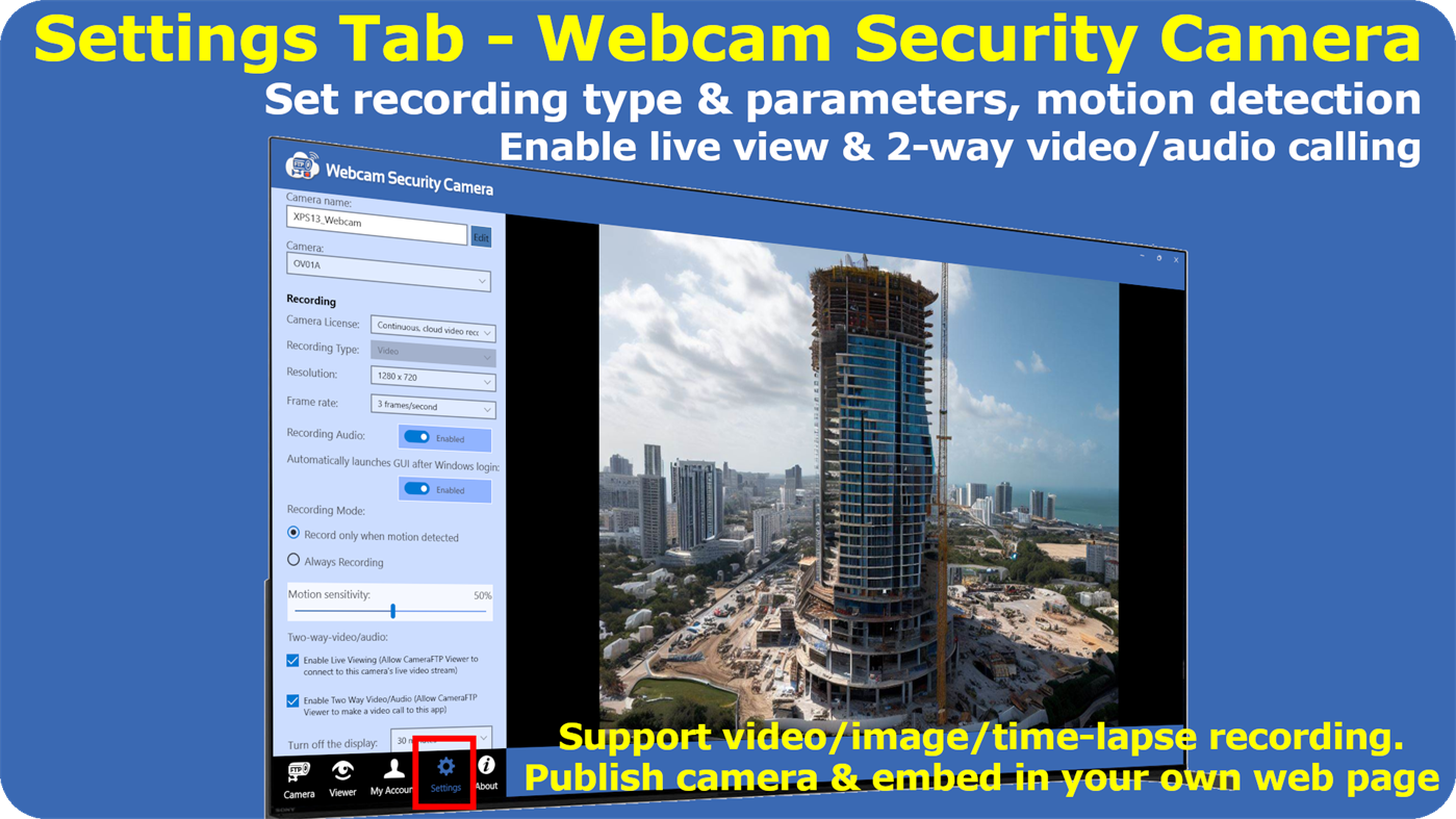 #5. Webcam Security Camera (Windows) Ved: Drive Headquarters Inc
