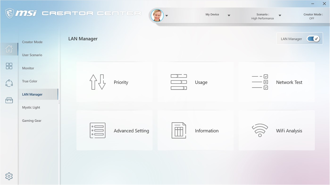 #5. MSI Creator Center (Windows) Podle: MICRO-STAR INTERNATIONAL CO., LTD