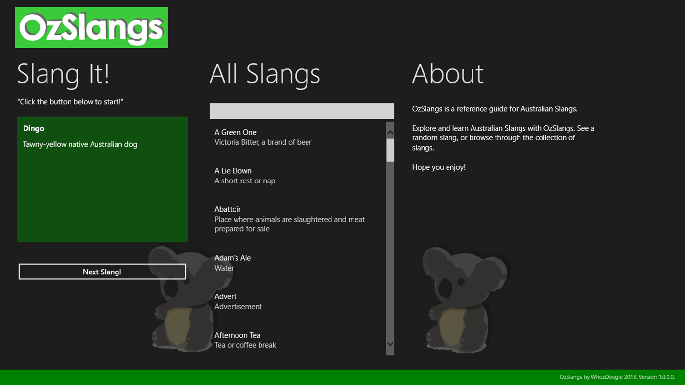 #2. OzSlangs (Windows) Von: WhozDougie