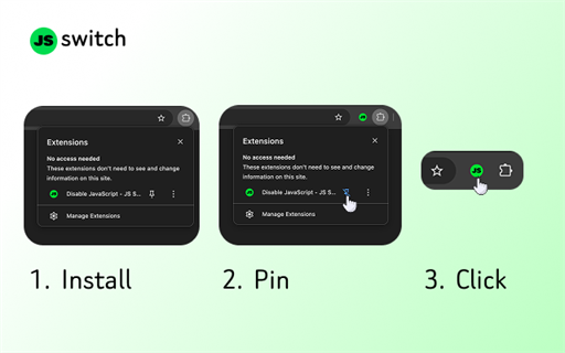 Disable JavaScript Per Site - JS Switch (Chrome)
