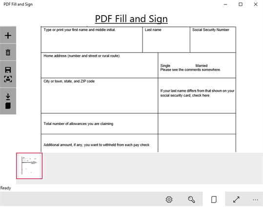 Fill pdf on windows