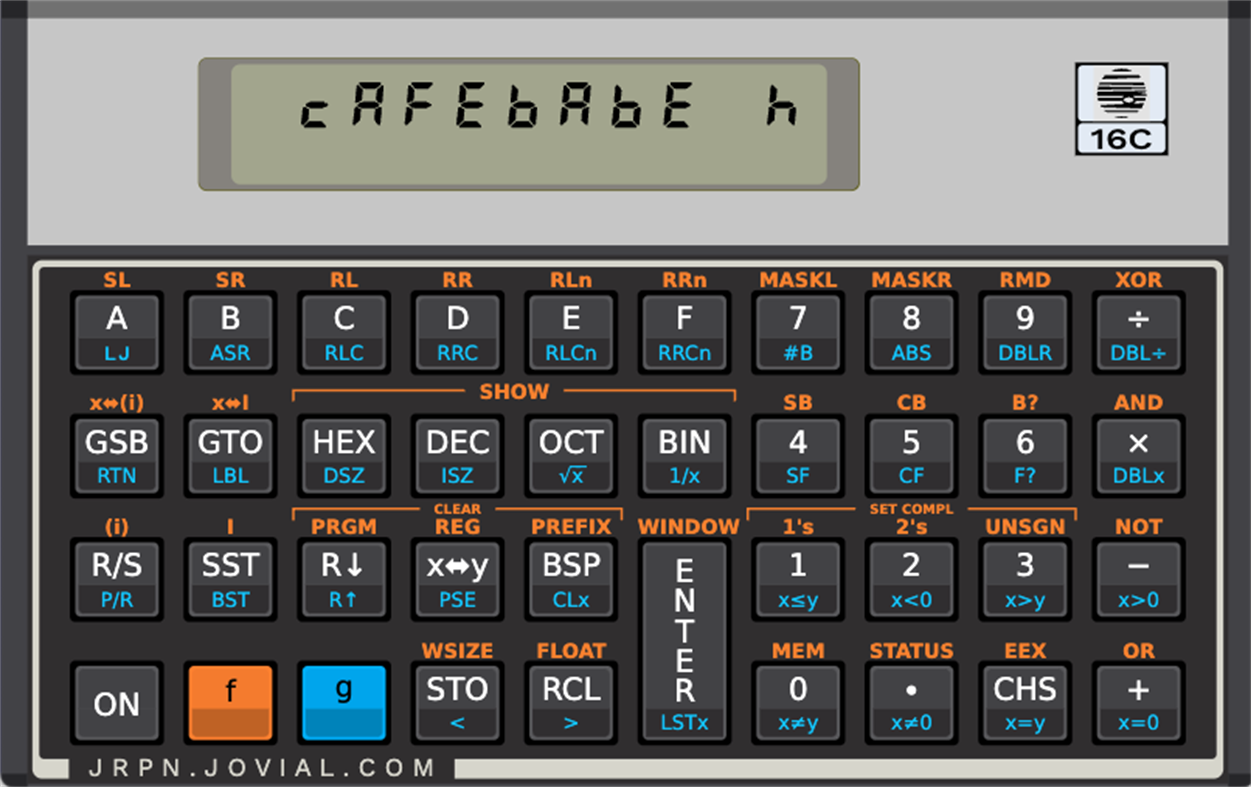 #1. JRPN 16C (Windows) Podle: Jovial Software