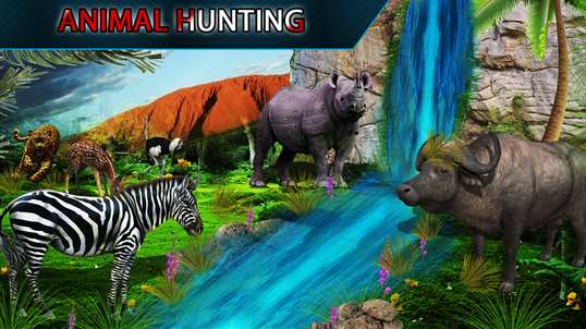Wild Jungle Animal Hunting Sniper Shooting 3D screenshot 1