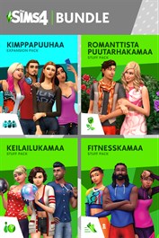 The Sims™ 4 Bundle: Back to School – Kimppapuuhaa, Romanttista puutarhakamaa, Keilailukamaa, Fitnesskamaa