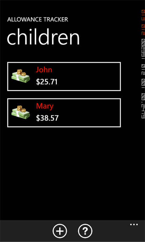 AllowanceTracker Screenshots 1