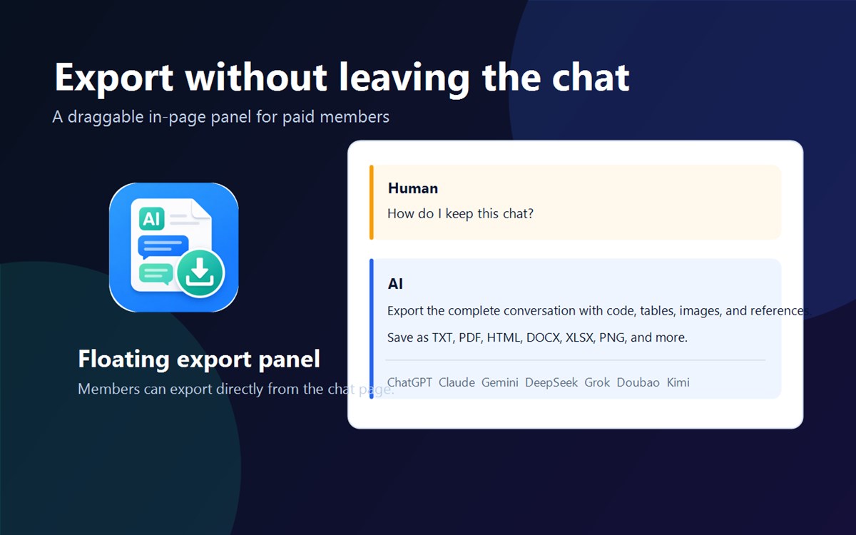 ExportAI - AI Conversation Exporter