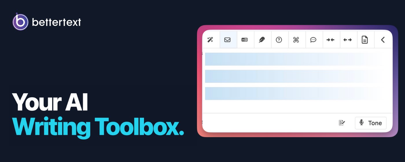 chatGPT AI writing toolbox - Bettertext