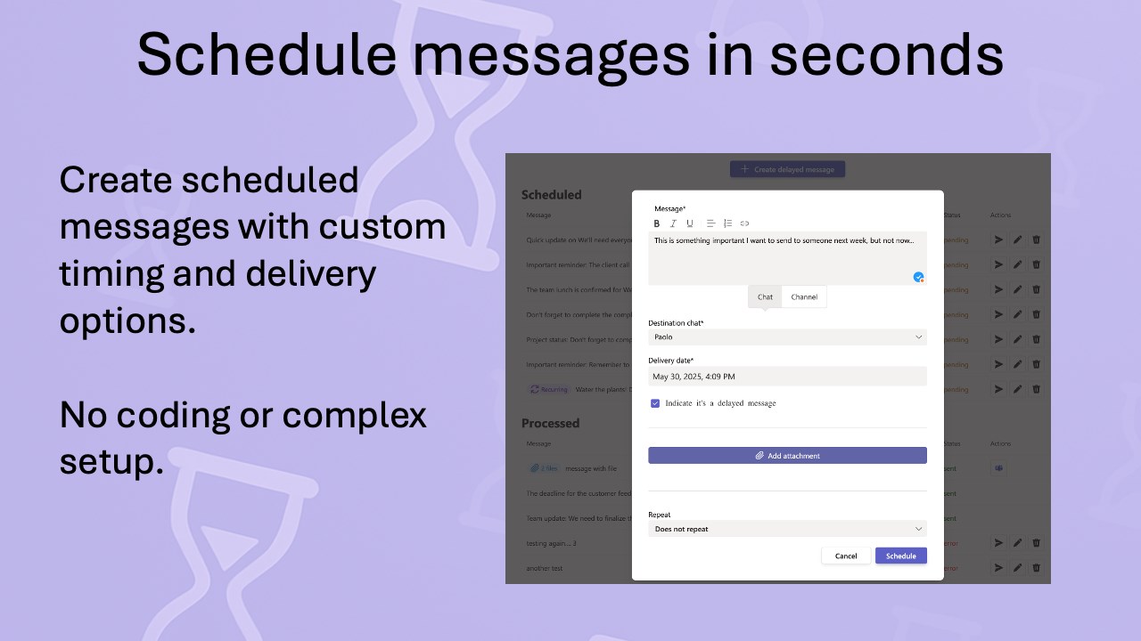 Snapshot 1 of Delayed Send Pro