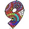 Numbers Glitter Color by Number - Adult Coloring Pages