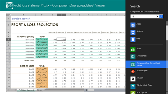 ComponentOne Spreadsheet Viewer screenshot 3