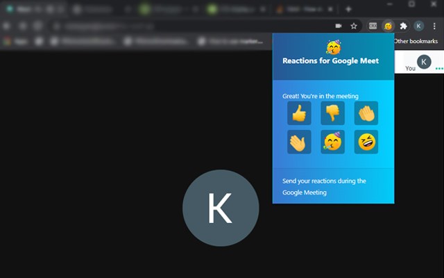 Reactions For Google Meet Microsoft Edge Addons
