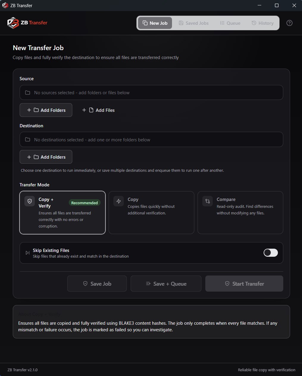 ZB Transfer screenshot