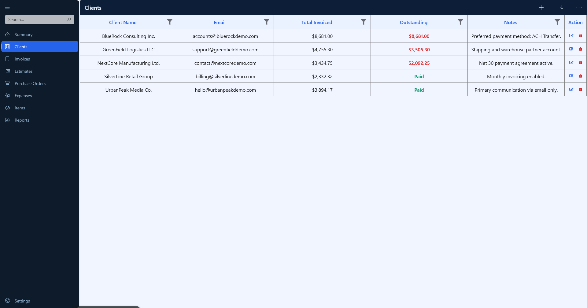 Invoice Master screenshot