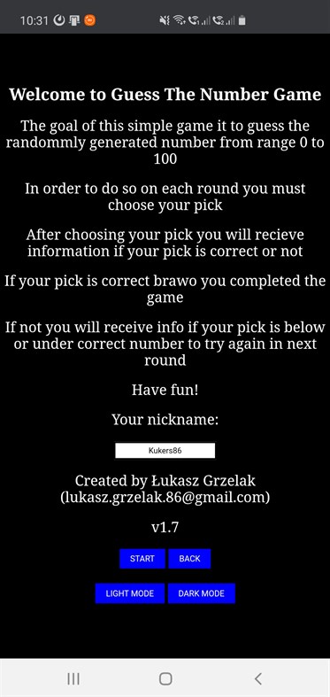 #1. Guess The Number Game (Windows) 由: Łukasz Grzelak
